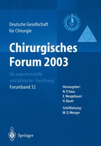 bokomslag Chirurgisches Forum 2003 fr experimentelle und klinische Forschung