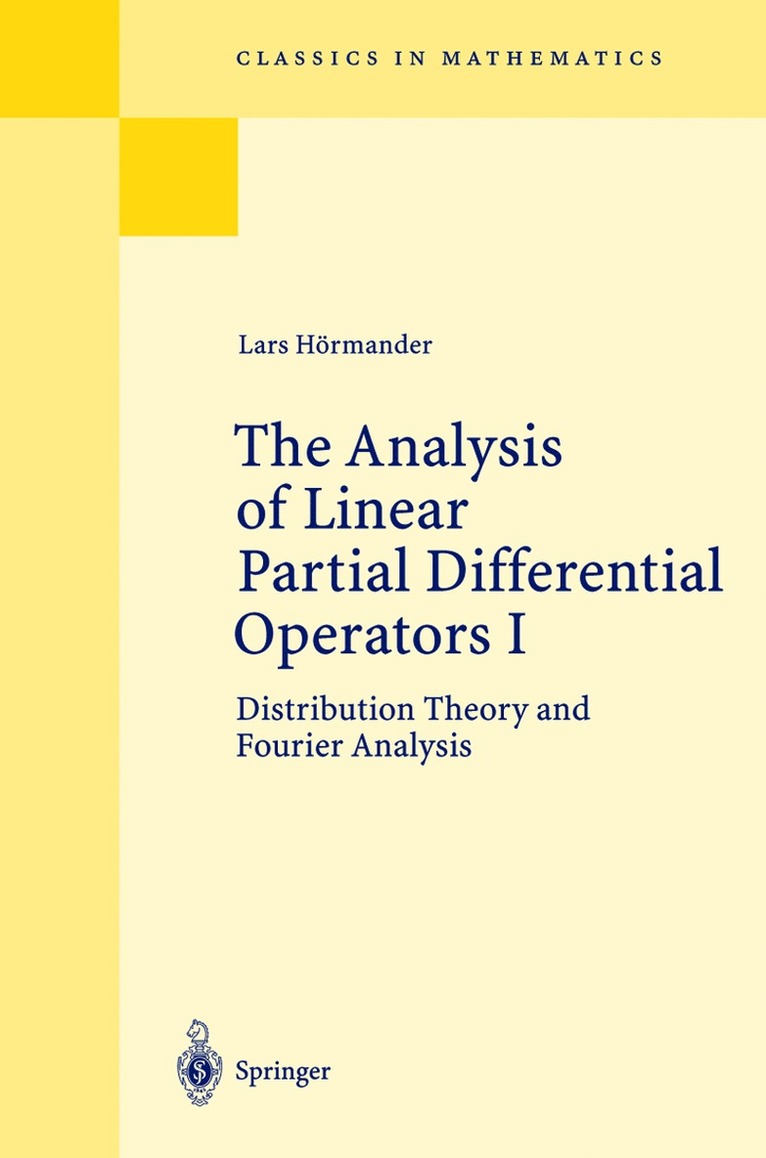 The Analysis of Linear Partial Differential Operators I 1