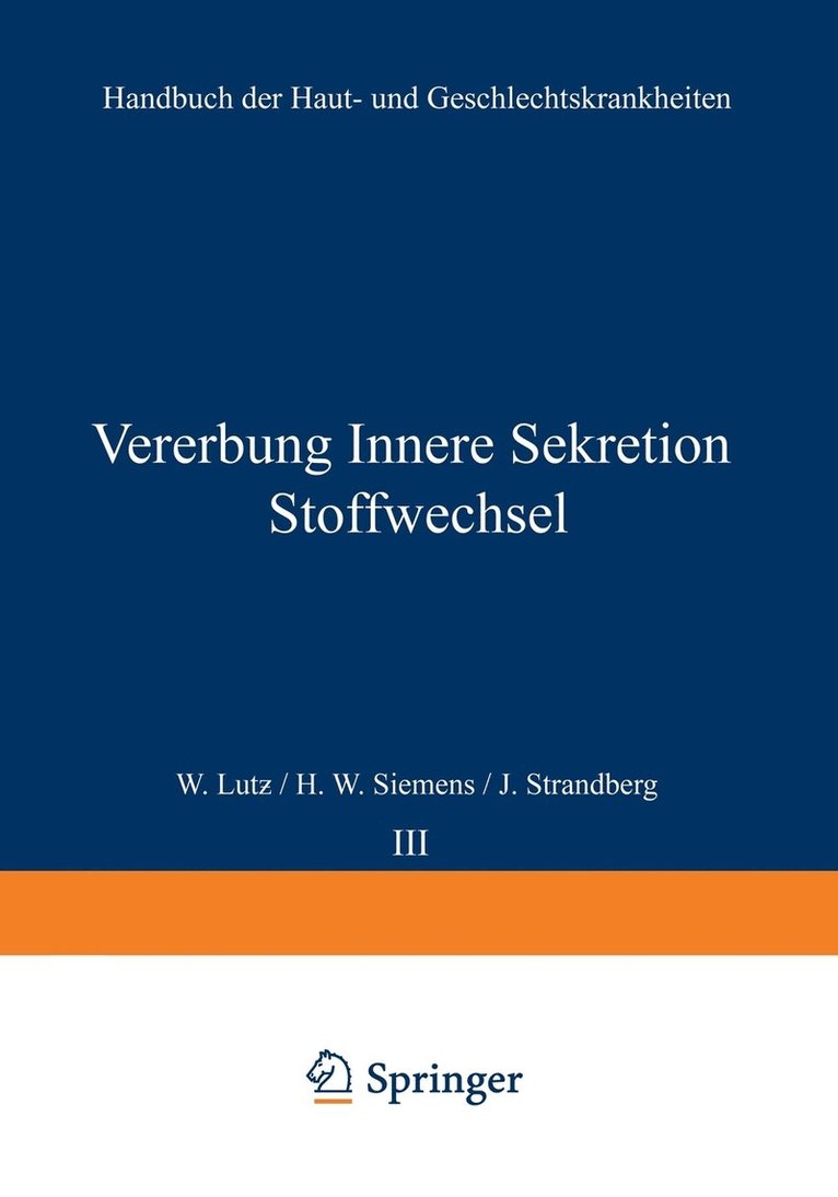 Vererbung Innere Sekretion Stoffwechsel 1