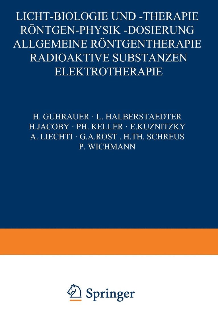 Licht-Biologie und -Therapie Rntgen-Physik -Dosierung 1