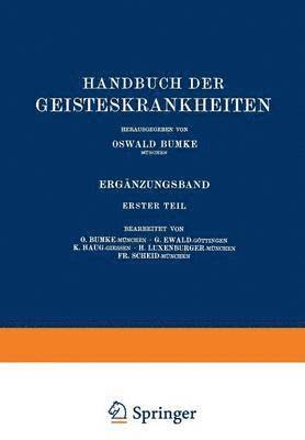 bokomslag Handbuch der Geisteskrankheiten