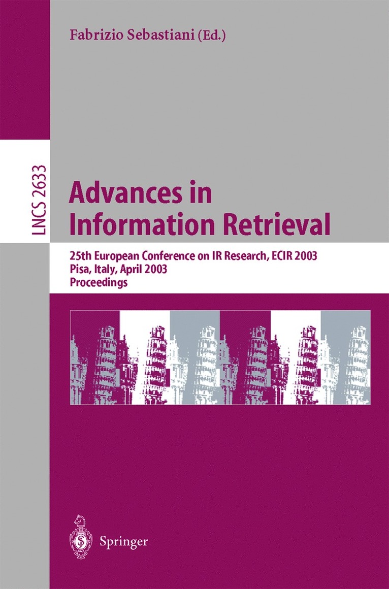 Fabrizio Sebastiani - Advances in Information Retrieval, Häftad