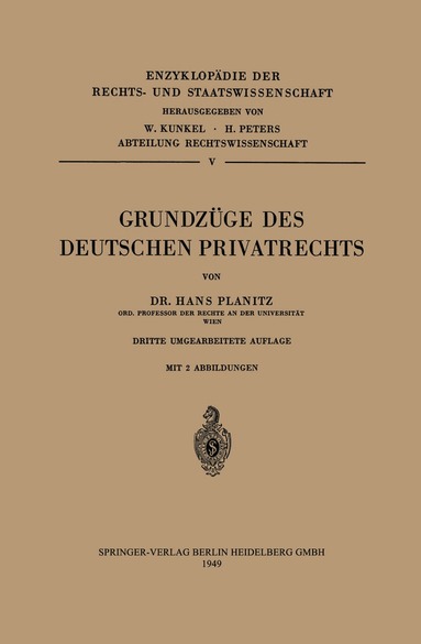 Hans Planitz - Grundzüge des Deutschen Privatrechts, Häftad