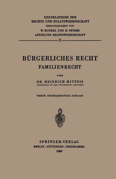 Heinrich Mitteis - Bürgerliches Recht, Häftad