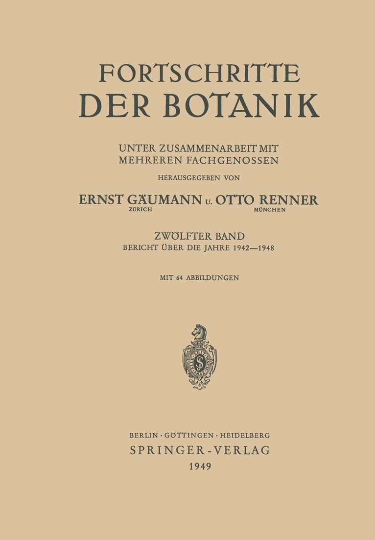 Fortschritte der Botanik 1