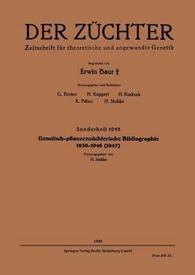 bokomslag Genetisch-pflanzenzchterische Bibliographie 19391946(1947)