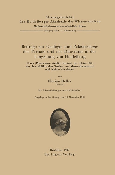 F. Heller - Beiträge zur Geologie und Paläontologie des Tertiärs und des Diluviums in der Umgebung von Heidelberg, Häftad