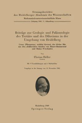 Beitrge zur Geologie und Palontologie des Tertirs und des Diluviums in der Umgebung von Heidelberg 1