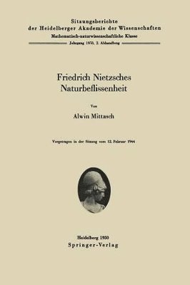 Friedrich Nietzsches Naturbeflissenheit 1