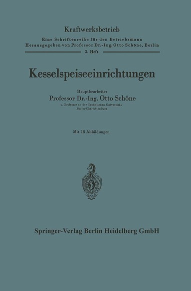bokomslag Kesselspeiseeinrichtungen