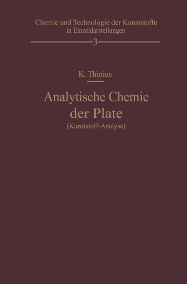 bokomslag Analytische Chemie der Plaste (Kunststoff-Analyse)