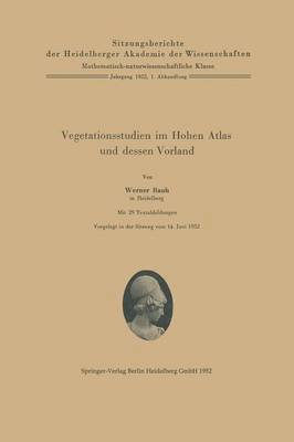 bokomslag Vegetationsstudien im Hohen Atlas und dessen Vorland