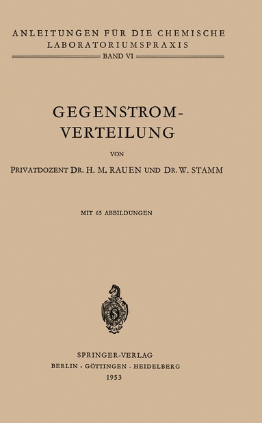 H. M. Rauen, W. Stamm, H. Mayer-Kaupp - Gegenstrom-Verteilung, Häftad