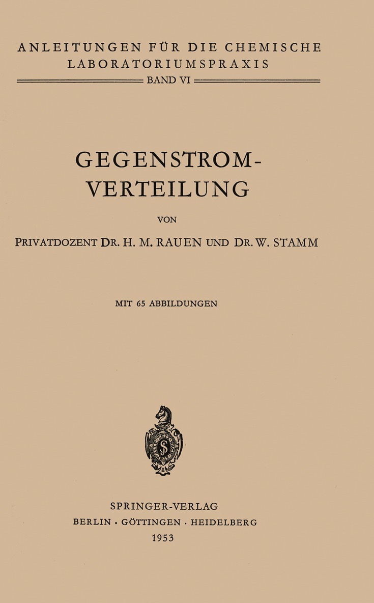 H. M. Rauen, W. Stamm, H. Mayer-Kaupp - Gegenstrom-Verteilung, Häftad