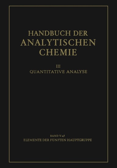 Robert Klement - Elemente der Fünften Hauptgruppe, Häftad