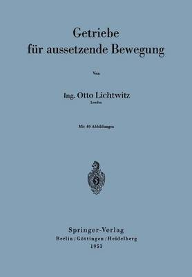 bokomslag Getriebe fr aussetzende Bewegung