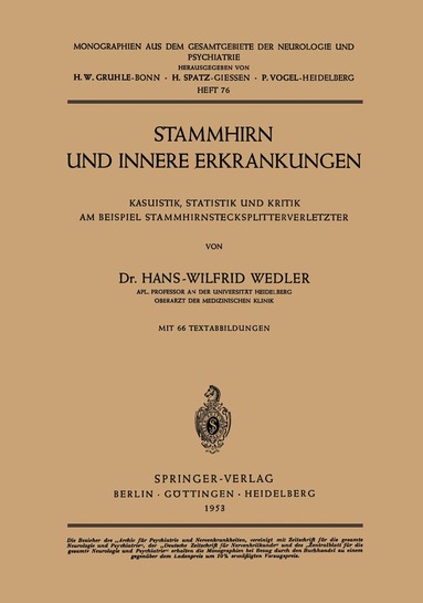 Hans-Wilfrid Wedler - Stammhirn und Innere Erkrankungen, Häftad