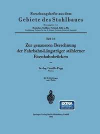 bokomslag Zur genaueren Berechnung der Fahrbahn-Lngstrger sthlerner Eisenbahnbrcken