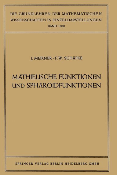 bokomslag Mathieusche Funktionen und Sphroidfunktionen