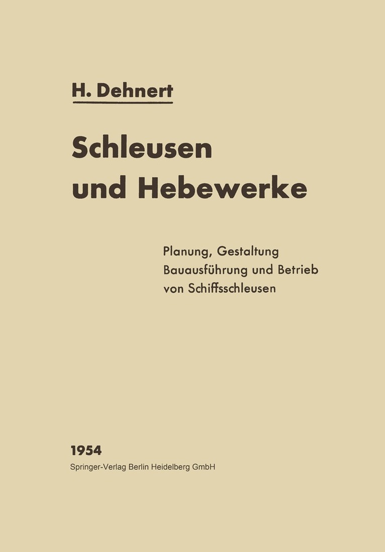 Schleusen und Hebewerke