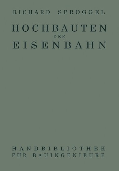 bokomslag Hochbauten der Eisenbahn