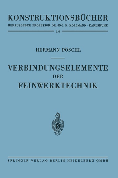 bokomslag Verbindungselemente der Feinwerktechnik