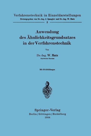 bokomslag Anwendung des hnlichkeitsgrundsatzes in der Verfahrenstechnik