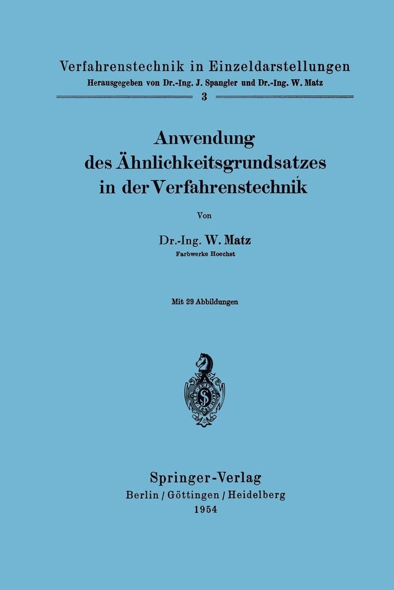 Anwendung des Ähnlichkeitsgrundsatzes in der Verfahrenstechnik