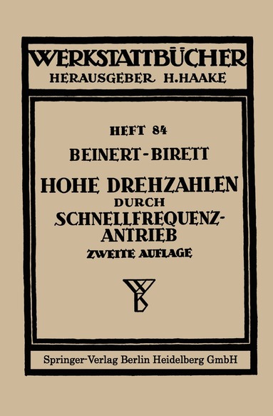 bokomslag Hohe Drehzahlen durch Schnellfrequenz-Antrieb