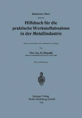 bokomslag Hilfsbuch fr die praktische Werkstoffabnahme in der Metallindustrie