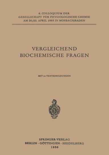 bokomslag Vergleichende Biochemische Fragen