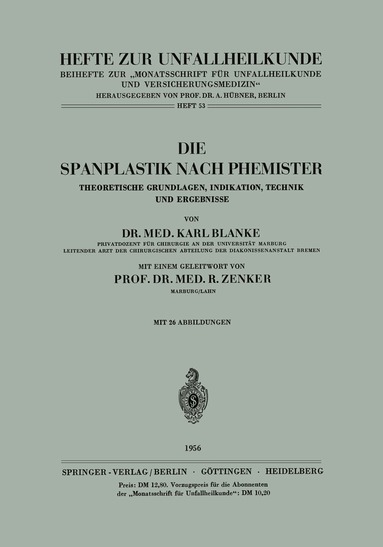 Karl Blanke - Die Spanplastik nach Phemister, Häftad