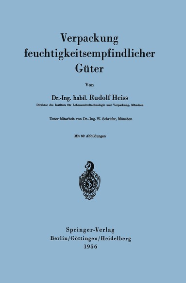 bokomslag Verpackung feuchtigkeitsempfindlicher Güter