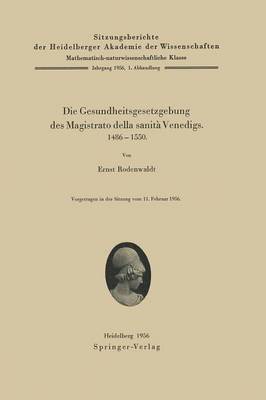 bokomslag Die Gesundheitsgesetzgebung des Magistrato della sanit Venedigs. 14861500