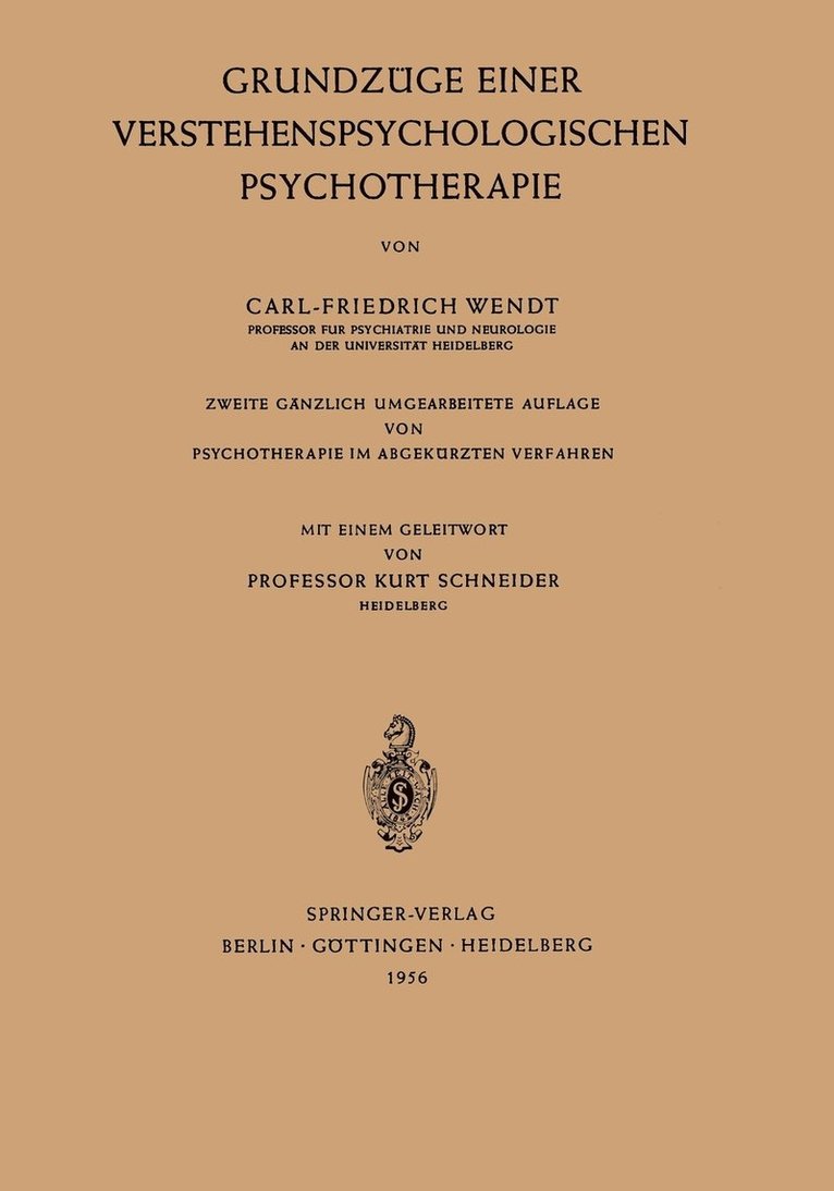 Grundzüge Einer Verstehenspsychologischen Psychotherapie 1