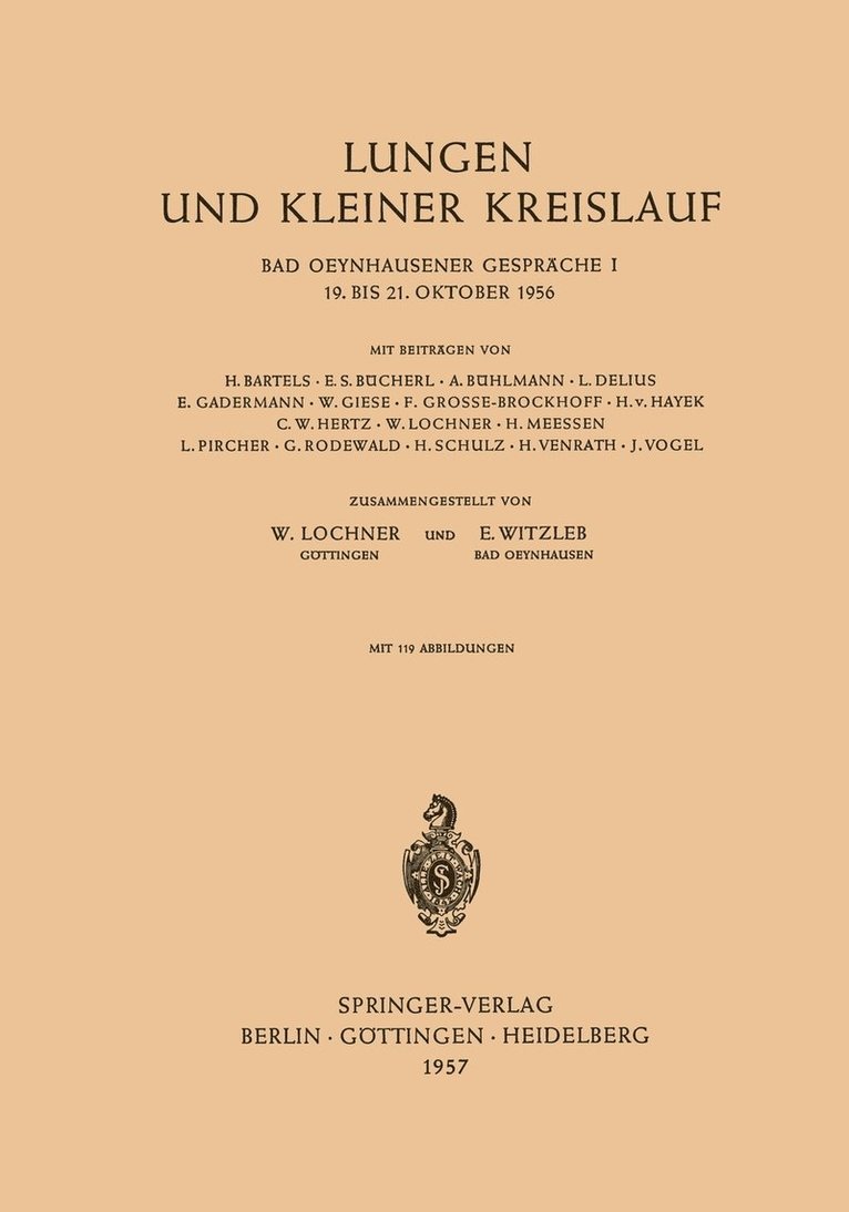 Wilhelm Lochner, Erich Witzleb - Lungen und Kleiner Kreislauf, Häftad