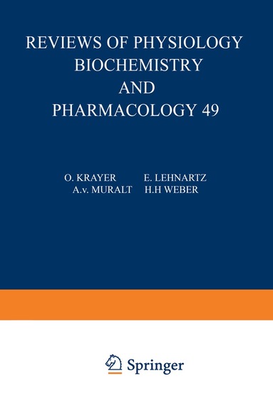 O. Krayer, E. Lehnartz, A. v. Muralt, H. H. Weber - Ergebnisse der Physiologie, Biologischen Chemie und Experimentellen Pharmakologie, Häftad