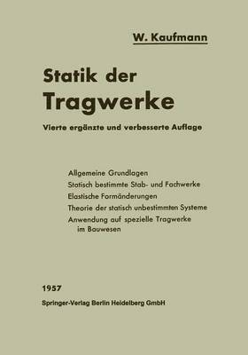 Walther Kaufmann - Statik der Tragwerke, Häftad
