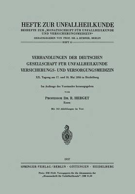 Verhandlungen der Deutschen Gesellschaft für Unfallheilkunde, Versicherungs- und Versorgungsmedizin
