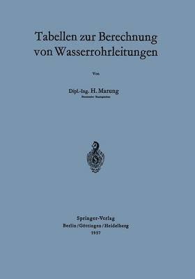 bokomslag Tabellen zur Berechnung von Wasserrohrleitungen