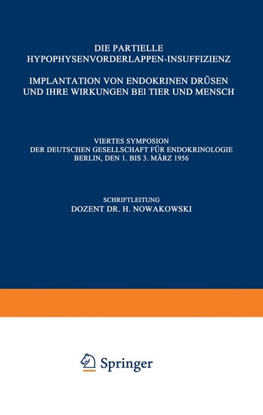 bokomslag Die Partielle Hypophysenvorderlappen-Insuffizienz