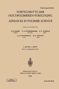 bokomslag Fortschritte der Hochpolymeren-Forschung / Advances in Polymer Science