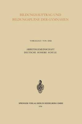 bokomslag Bildungsauftrag und Bildungspläne der Gymnasien