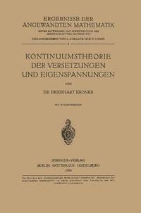 bokomslag Kontinuumstheorie der Versetzungen und Eigenspannungen