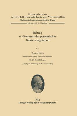 bokomslag Beitrag zur Kenntnis der peruanischen Kakteenvegetation