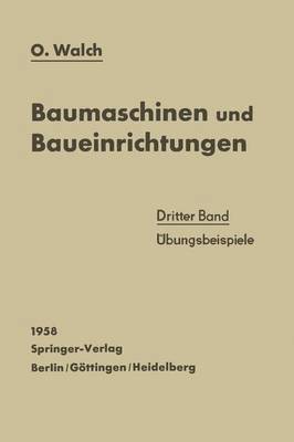 bokomslag Baumaschinen und Baueinrichtungen