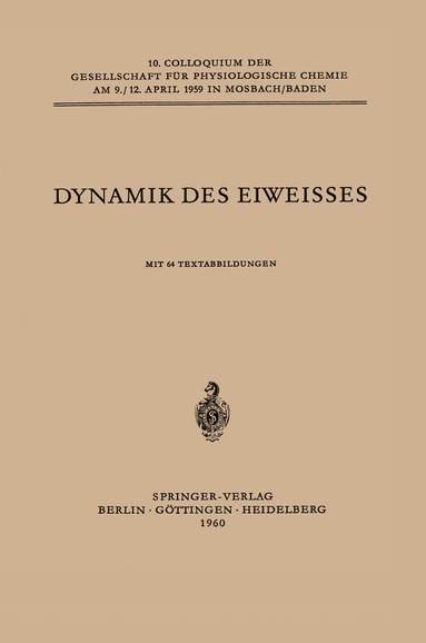 bokomslag Dynamik des Eiweisses