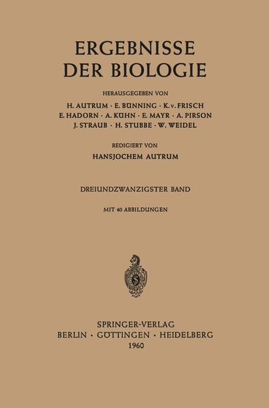 bokomslag Ergebnisse der Biologie