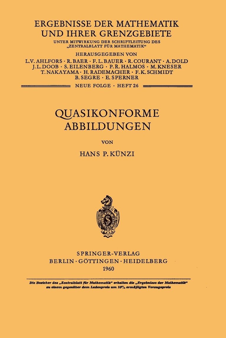 Quasikonforme Abbildungen 1