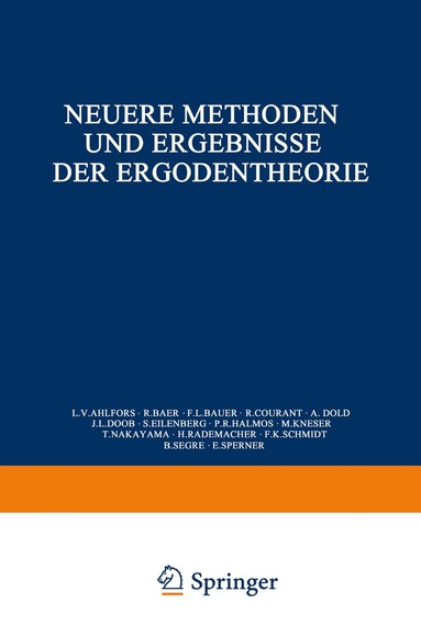 bokomslag Neuere Methoden und Ergebnisse der Ergodentheorie